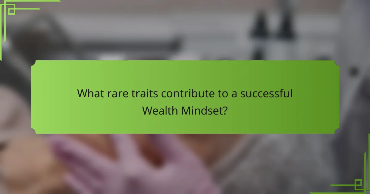 What rare traits contribute to a successful Wealth Mindset?